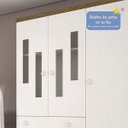 Ver imagem 6 de Guarda-Roupa Bebê 3 Portas Evolution com Pés Tcil Móveis