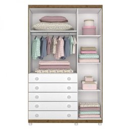 Guarda-Roupa Bebê 3 Portas Evolution com Pés Tcil Móveis - 2