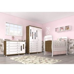 Guarda-Roupa Bebê 3 Portas Evolution com Pés Tcil Móveis - 8