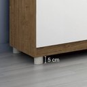 Ver imagem 7 de Guarda-Roupa Bebê 3 Portas Evolution com Pés Tcil Móveis