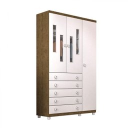 Guarda-Roupa Bebê 3 Portas Evolution com Pés Tcil Móveis - 3