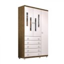 Ver imagem 3 de Guarda-Roupa Bebê 3 Portas Evolution com Pés Tcil Móveis