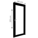 Ver imagem 3 de Porta de Alumínio de Giro com Vidro Temperado 215x90cm Lucasa Eccellente