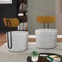 Ver imagem 2 de Poltrona Decorativa Addams Veludo Cinza - Gran Belo
