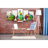 Quadro Decorativo Fruta Colorido Geometrico Cozinha Abstrato - 3
