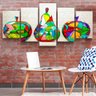 Quadro Decorativo Fruta Colorido Geometrico Cozinha Abstrato - 2
