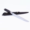 Ver imagem 2 de Faca Inox Forjada Cabo Jacarandá Retiovado com Fios e Virola Alpaca