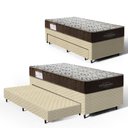 Ver imagem 1 de Cama Box com Colchão de Espuma D45 Solteiro Ortobom Iso 150 + Auxiliar Unique Solteiro 88cm