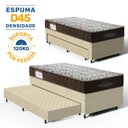 Ver imagem 3 de Cama Box com Colchão de Espuma D45 Solteiro Ortobom Iso 150 + Auxiliar Unique Solteiro 88cm