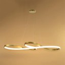 Ver imagem 5 de Lustre Arco Infinito 3 em 1 Led Pendente Sala de Jantar Hall de Entrada Recepçao Restaurante Decoraç