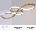 Ver imagem 3 de Lustre Arco Infinito 3 em 1 Led Pendente Sala de Jantar Hall de Entrada Recepçao Restaurante Decoraç