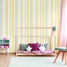 Papel de Parede Listras Infantil Amarelo Cinza Lavavel 3 m - 3