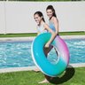 Boia inflável para piscina Arco-íris Bestway indicado para crianças a partir de 10 anos Azul e - 2