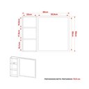 Ver imagem 3 de Espelheira de Banheiro Bn3648 60x60 Cm Branco - Tecno Mobili