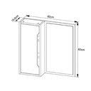 Ver imagem 2 de Espelheira de Banheiro Bn3648 60x60 Cm Branco - Tecno Mobili