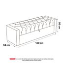 Ver imagem 7 de Cabeceira e Calçadeira Báu Casal Padrão Atena 140cm Capitonê Suede Bege Claro - Desk Design