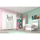 Ver mais imagens de Guarda-Roupa de Bebê 4 Portas 5 Gavetas Evolution Tcil Móveis