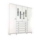 Ver imagem 3 de Guarda-Roupa de Bebê 4 Portas 5 Gavetas Evolution Tcil Móveis