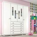 Ver imagem 1 de Guarda-Roupa de Bebê 4 Portas 5 Gavetas Evolution Tcil Móveis