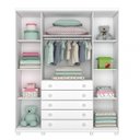 Ver imagem 2 de Guarda-Roupa de Bebê 4 Portas 5 Gavetas Evolution Tcil Móveis