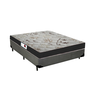 Cama Box Casal Sintético Cinza + Colchão Casal Prime Semi Ortopédico 58x138x188 - 1