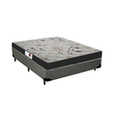 Ver imagem 1 de Cama Box Casal Sintético Cinza + Colchão Casal Prime Semi Ortopédico 58x138x188