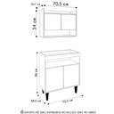 Ver imagem 4 de Armário Aéreo Ceci e Balcão Aparador Buffet Lice M24 Preto - Mpozenato