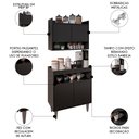 Ver imagem 3 de Armário Aéreo Ceci e Balcão Aparador Buffet Lice M24 Preto - Mpozenato