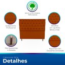 Ver imagem 3 de Cabeceira Estofada com Capitonê para Cama de Casal 160 Mirage Suede