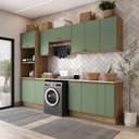 Ver imagem 1 de Lavanderia Modulada Kappesberg Celeste 9 Peças Nogueira/verde 310,5cm