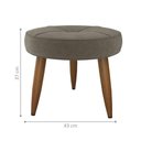 Ver imagem 4 de Conjunto Poltrona e Puff Decorativos Josh Veludo Cappuccino