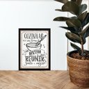 Ver imagem 1 de Quadro Decorativo Cozinha Afetiva 24x18cm - com Vidro:madeira Branca