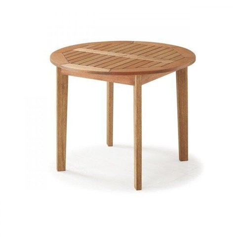 Mesa em Madeira Maciça Redonda 90cm Primavera Bege