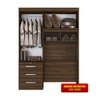 Guarda-Roupa Duster Solterio, 3 Portas, Cabeceira com Baú, 3 Gavetas e Nichos Superiores - 5