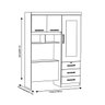 Guarda-Roupa Duster Solterio, 3 Portas, Cabeceira com Baú, 3 Gavetas e Nichos Superiores - 6