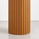 Ver imagem 5 de Sala de Jantar Mesa Jolie Tampo Redondo Vidro 100cm e Base em MDF