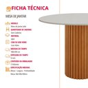 Ver imagem 7 de Sala de Jantar Mesa Jolie Tampo Redondo Vidro 100cm e Base em MDF