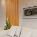 Ver imagem 1 de Revestimento de Parede Painel Ripado Freijó em Mdf Decorativo Kit 50 Placas 45x11cm