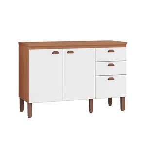 Balcão Grande Cozinha Jéssica New 100% Mdf Tuboarte 2 Portas 3 Gavetas