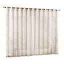 Ver imagem 1 de Cortina Decorativa Tecido de Renda Floral Para Varao Normal Quarto ou Sala Moderna Tamanho 4,00 X 2