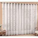 Ver imagem 2 de Cortina Decorativa Tecido de Renda Floral Para Varao Normal Quarto ou Sala Moderna Tamanho 4,00 X 2