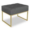 Ver imagem 3 de Kit 02 Puffs Lisa Suede Base Metálica Industrial Dourado - Pallazio Grafite