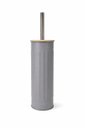 Ver imagem 1 de Escova Sanitária com Tampa de Bambu Fluted 9,5x9,5x38cm Jolitex - Cinza