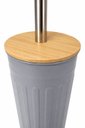 Ver imagem 4 de Escova Sanitária com Tampa de Bambu Fluted 9,5x9,5x38cm Jolitex - Cinza
