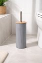 Ver imagem 7 de Escova Sanitária com Tampa de Bambu Fluted 9,5x9,5x38cm Jolitex - Cinza