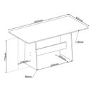 Ver imagem 3 de Conjunto de Mesa de Jantar 6 Lugares Bari Retangular MDF Bege