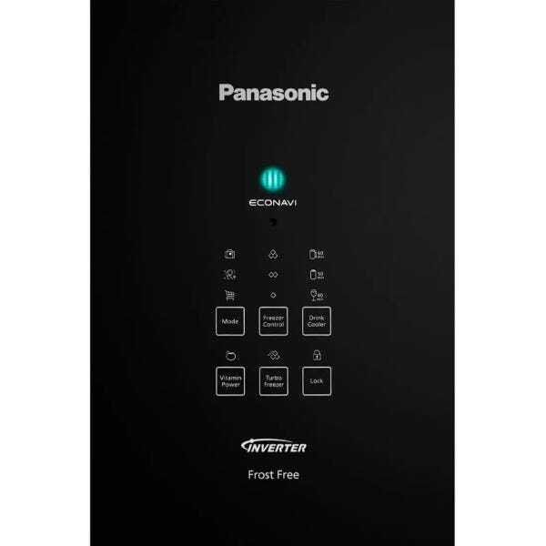 Refrigerador Panasonic Frost Free 425L Bb53 Black Glass - Tecnologia Inverter, Painel Easy Touch 220 - 6