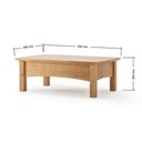 Ver imagem 4 de Mesa de Centro em Madeira Maciça Cor Carvalho para Sala