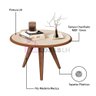 Mesa de Centro Pés Palito Livia Off White / Freijó - 3