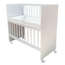 Ver imagem 2 de Mini Berço Moisés Alegria com Colchão e Guarda Roupa 3 Portas Ternura Baby Branco Flex -